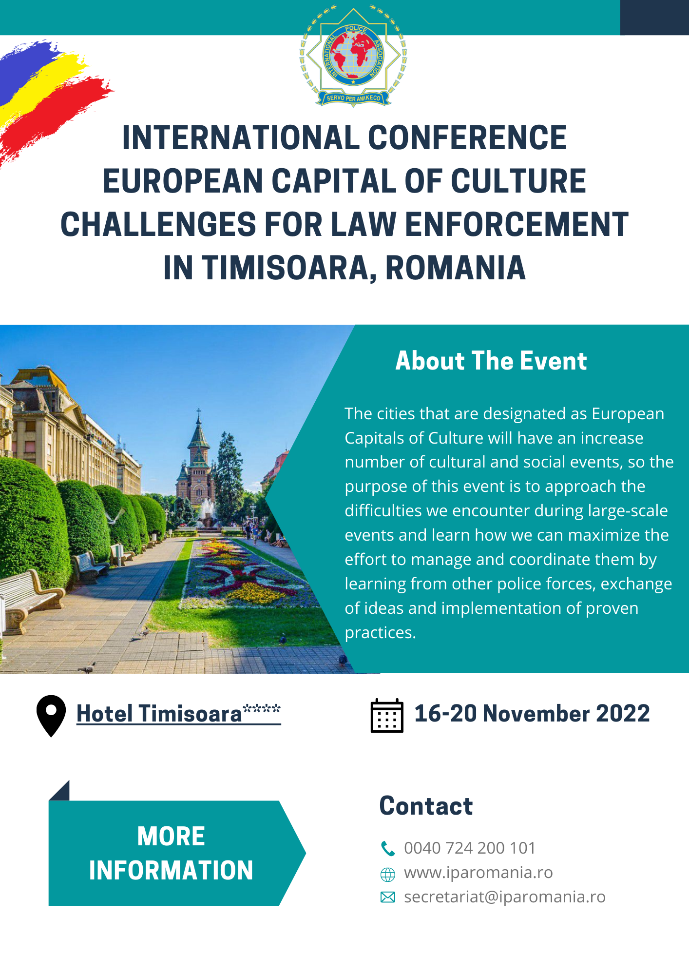 Conferință internațională: “Capitală europeană culturală – provocări în aplicarea legii”