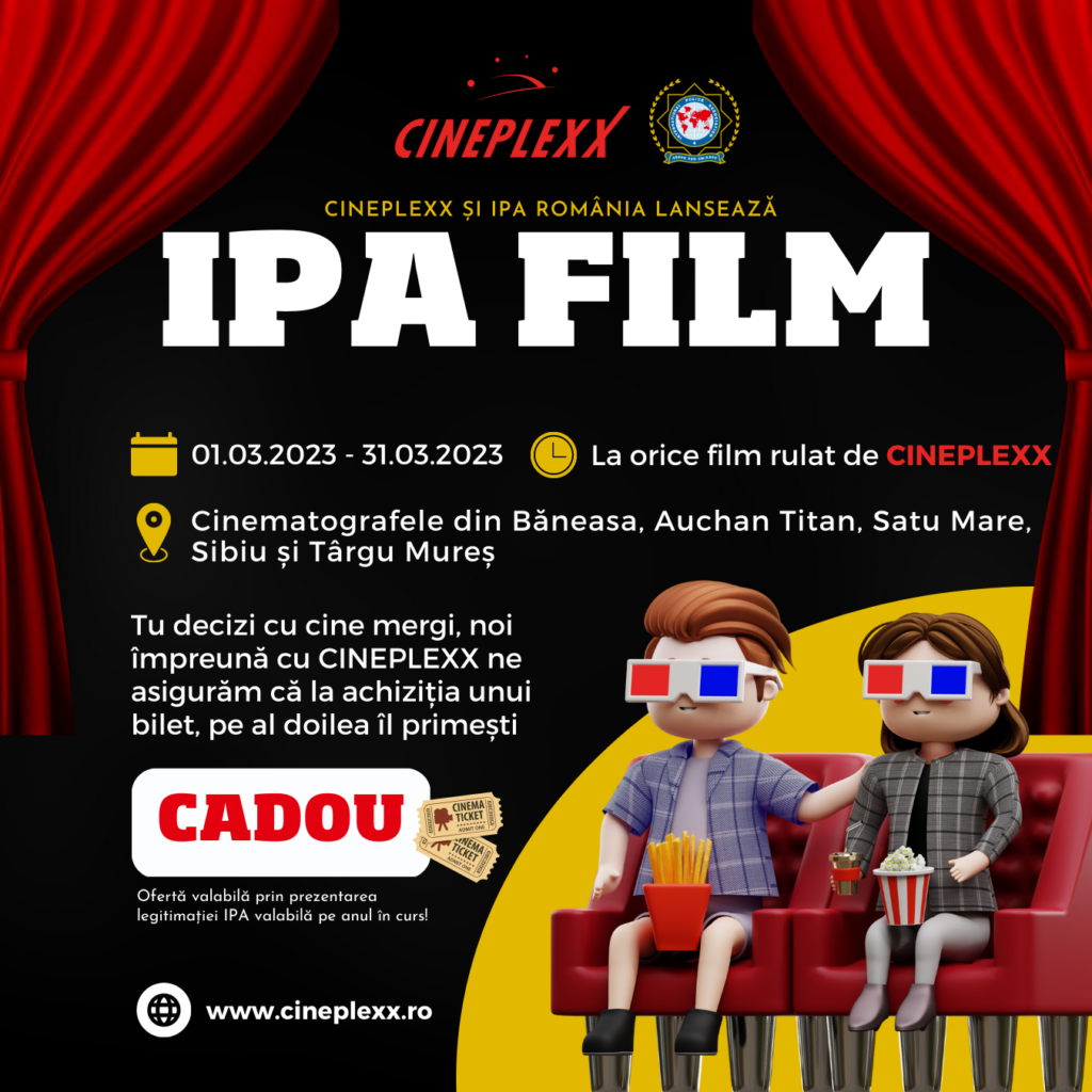 IPA România și Cineplexx lansează ”IPA FILM” în luna femeii!