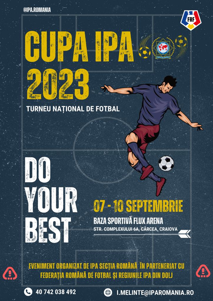 Luna septembrie vine cu o nouă ediție a Cupei IPA la fotbal