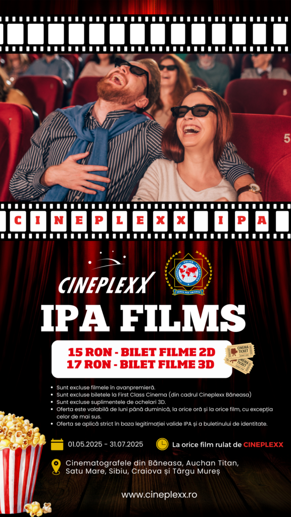 IPA România și Cineplexx continuă campania”IPA FILMS” în 2025!