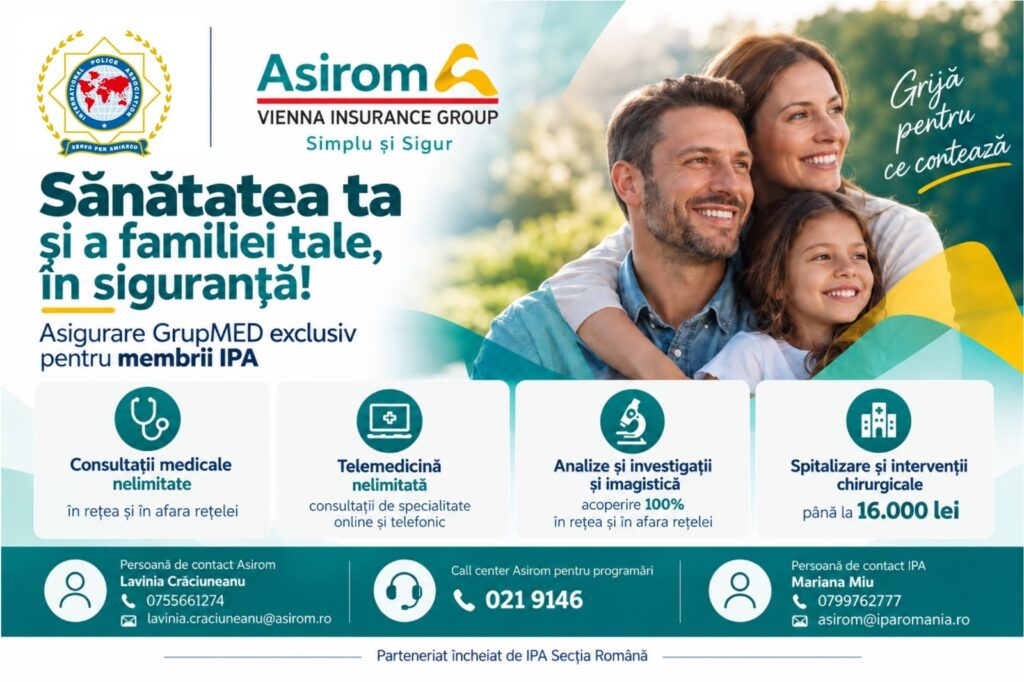 IPA România și ASIROM Vienna Insurance Group – un nou parteneriat dedicat sănătății membrilor IPA și familiilor acestora